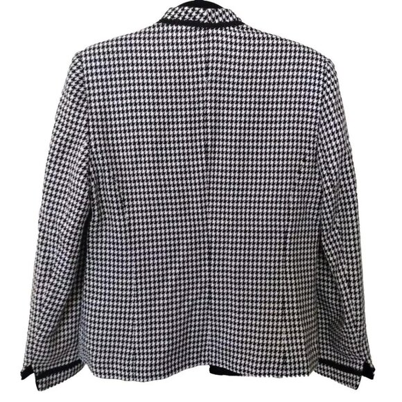 Women's Checkered Blazer Formal Black White Career Office Women’s Size 8 - Picture 3 of 11